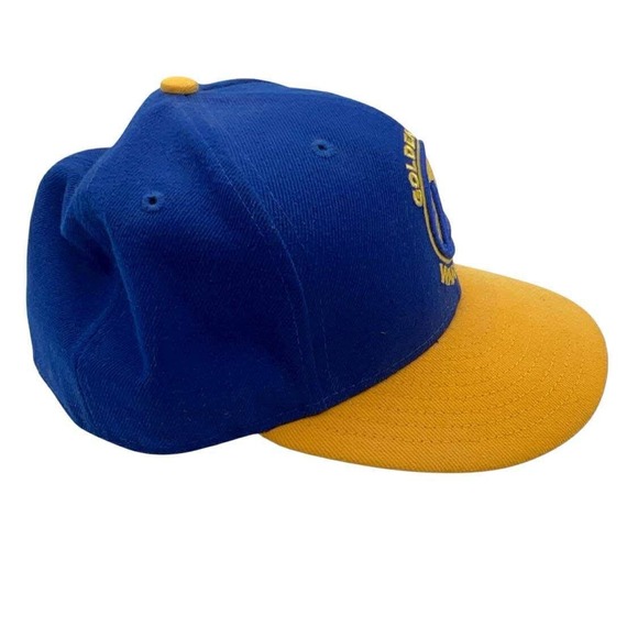 Golden State Warriors New Era NBA Fitted Hat Cap Blue Yellow - Picture 2 of 10